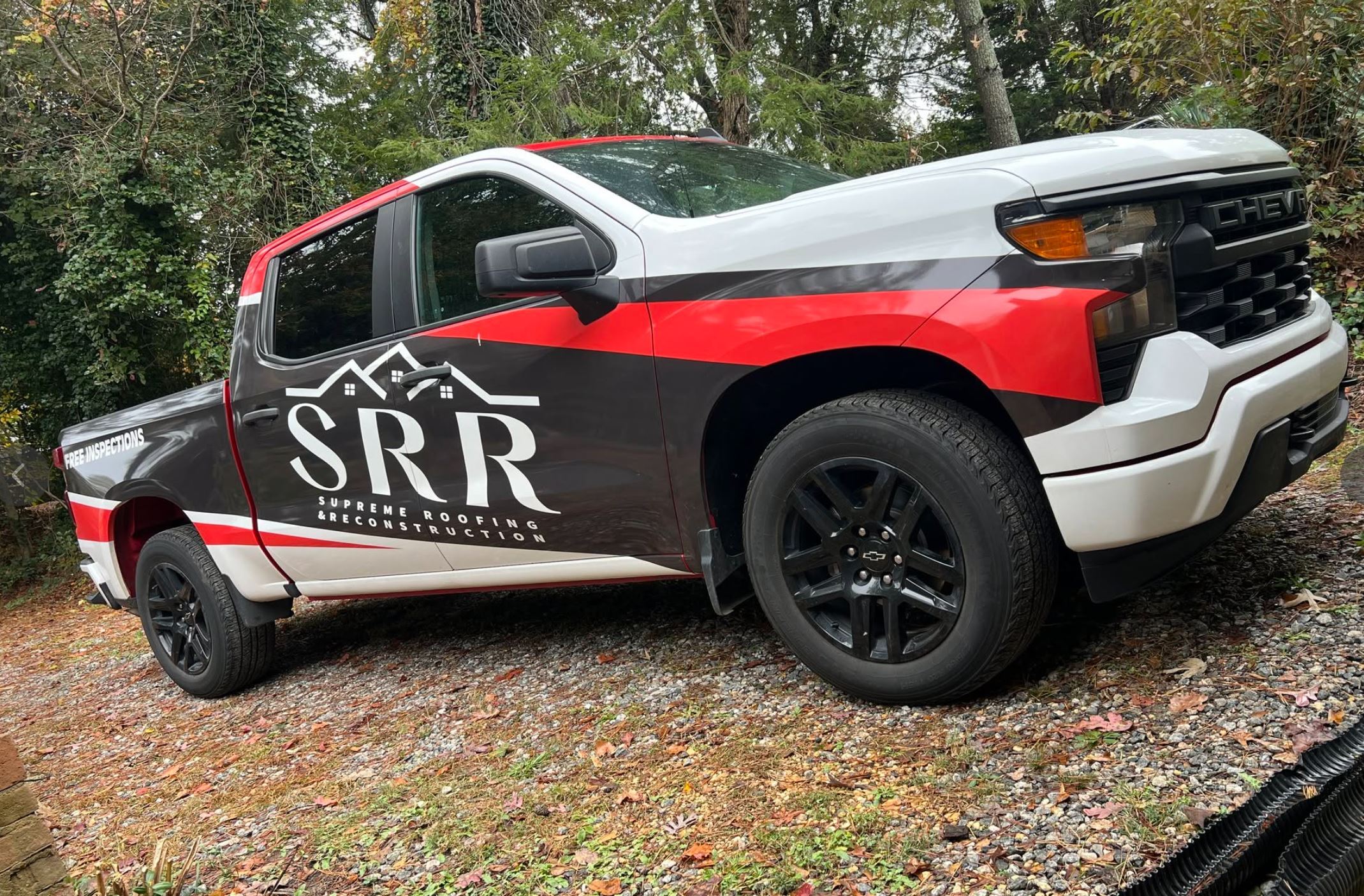 Supreme Roofing SRR truck serving Columbus GA gutter installation